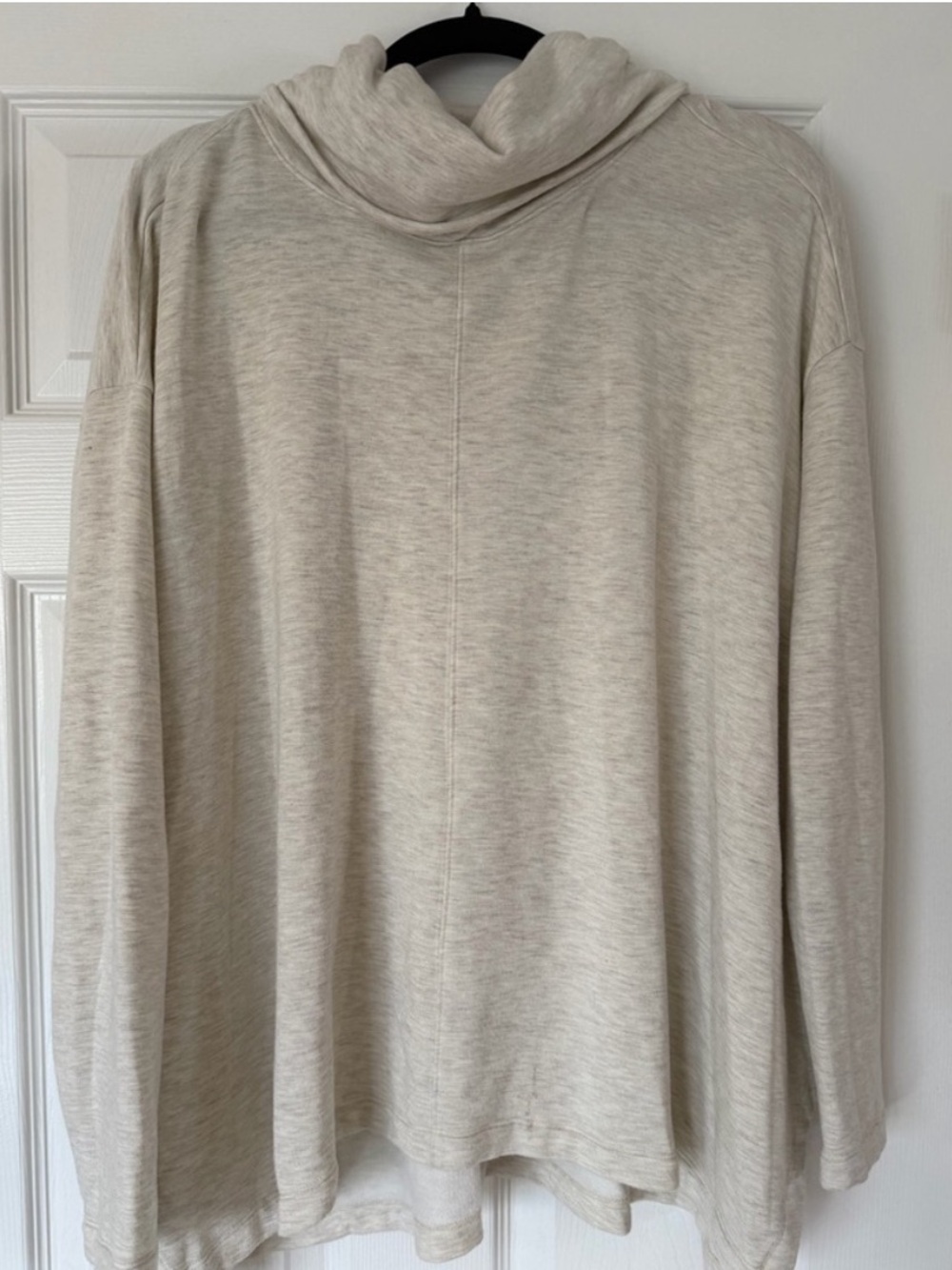 Athleta Gray Oversized Dolman Turtleneck Sweatshirt | Draped Hem | M - Picture 2 of 6